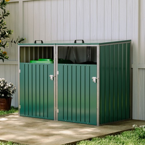 Metal double wheelie bin - double,