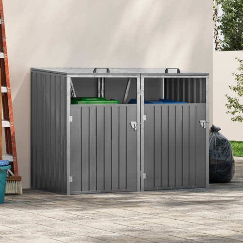 Metal double wheelie bins - double,
