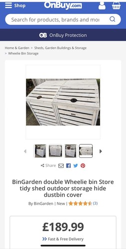 Double wheelin bin - bin, storage